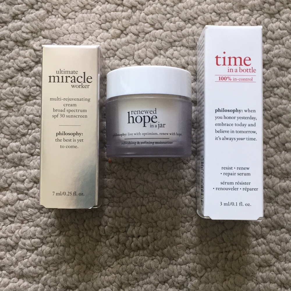 New and Unopened Philosophy Skincare Samplers